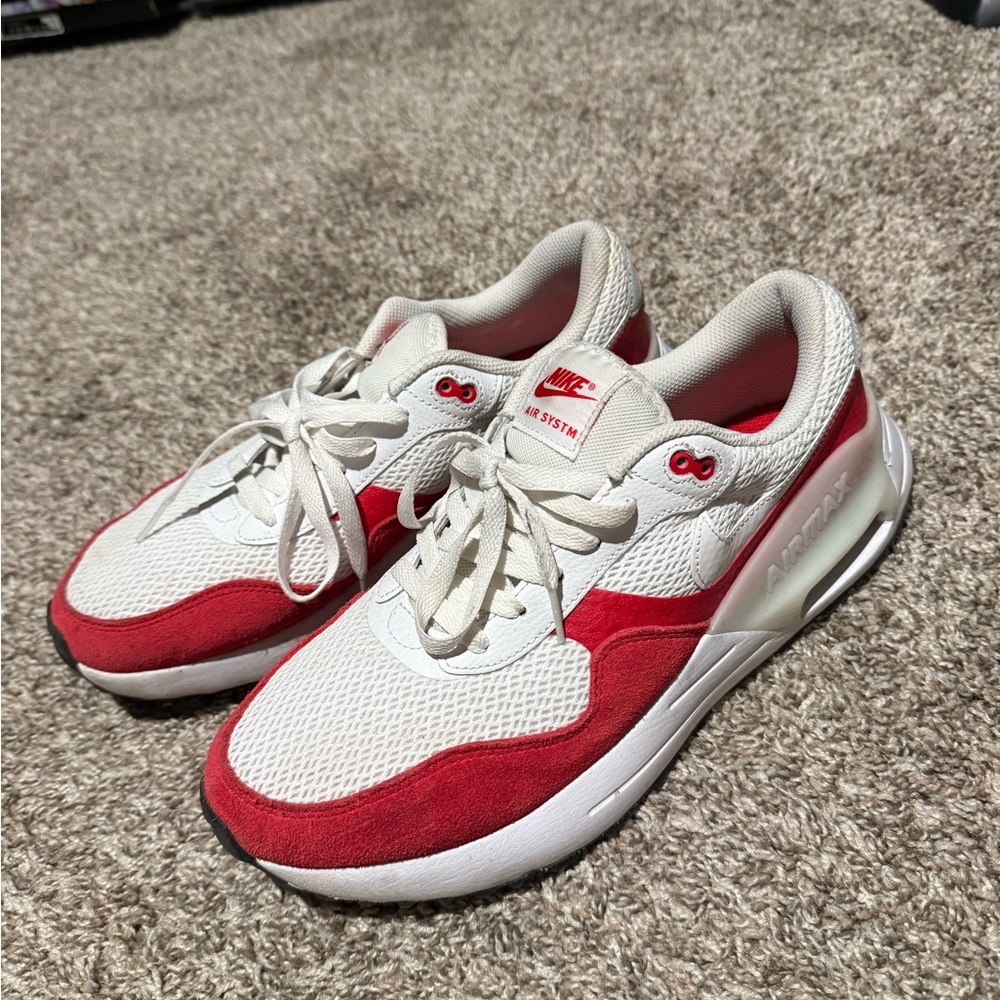 Nike Air Max Red and Cream Sneakers